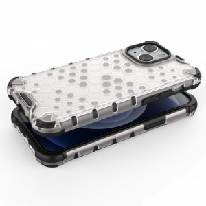 Гръб Honeycomb Armor със силиконов бъмпер - iPhone 13 mini син - Img 4