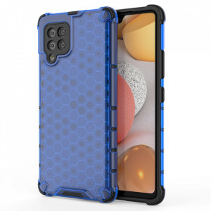 Гръб Honeycomb Armor със силиконов бъмпер - Samsung Galaxy A42 5G син - Img 1