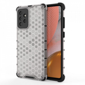 Гръб Honeycomb Armor със силиконов бъмпер - Samsung Galaxy A72 прозрачен - Img 1