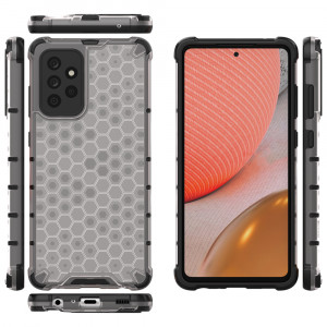 Гръб Honeycomb Armor със силиконов бъмпер - Samsung Galaxy A72 прозрачен - Img 12