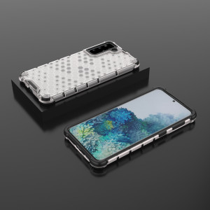 Гръб Honeycomb Armor със силиконов бъмпер - Samsung Galaxy S21+ 5G прозрачен - Img 14
