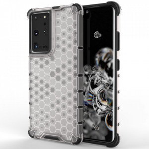 Гръб Honeycomb Armor със силиконов бъмпер - Samsung Galaxy S22 Ultra прозрачен - Img 1