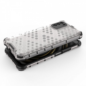 Гръб Honeycomb Armor със силиконов бъмпер - Xiaomi Poco M3 прозрачен - Img 3