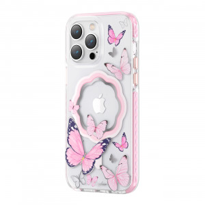 Гръб KINGXBAR Butterfly MagSafe - iPhone 14 Plus розов - Img 1