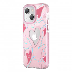 Гръб KINGXBAR Heart Star - iPhone 14 Plus розово сърце
