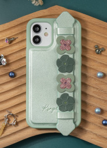Гръб KINGXBAR Sweet с оригинални кристали Swarovski - iPhone 12 mini зелен - Img 13