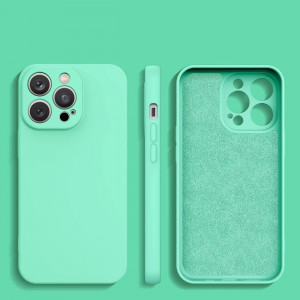 Гръб Silicone - iPhone 13 Pro Max мента - Img 2
