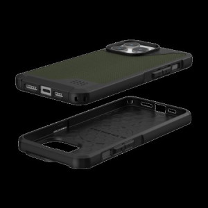 Гръб UAG Metropolis LT MagSafe - iPhone 15 Pro Max зелен кевлар - Img 4