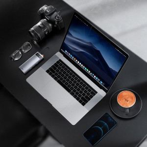 Докинг станция BASEUS Metal Gleam 9в1 USB Type C към 3x USB Type A 3.2 Gen.1 5Gbps / USB Type C Power Delivery 100W / VGA Full HD 60Hz / HDMI 4K 30Hz / четец за SD и Micro SD карти / RJ45 1Gbps (CAHUB-CU0G) сива - Img 12