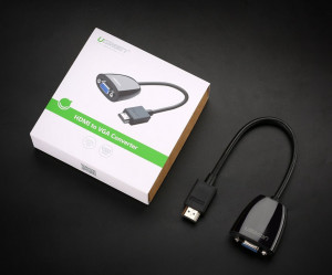 Еднопосочен видео кабел UGREEN HDMI към VGA FHD черен - Img 5