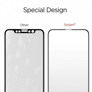 Закален стъклен протектор SPIGEN Align Master FC с инструмент за поставяне - iPhone X / XS с черна рамка - Img 2