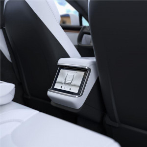 Закален стъклен протектор SPIGEN GLAS.TR SLIM за Tesla Model X 2022 / Model S 2021 черна рамка - Img 10