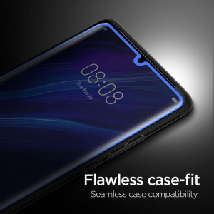 Закален стъклен протектор SPIGEN TR Slim - Huawei P30 Pro с черна рамка - Img 2