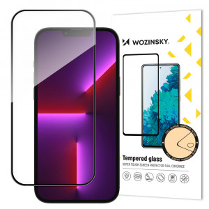 Закален стъклен протектор WOZINSKY съвместим с гръб - iPhone 15 Plus с черна рамка - Img 1