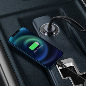 Зарядно за кола BASEUS Share Together 120W USB Type C с удължител за задната седалка 2x USB Type A / USB Type C PPS PD QC (CCBT-A0G) сиво - Img 11