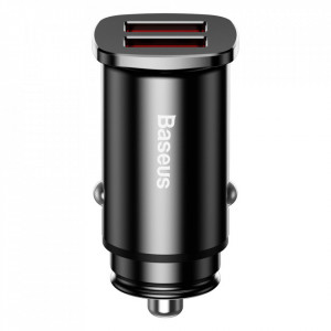Зарядно за кола BASEUS Square 30W Universal Smart 2x USB Type A QC 3.0 SCP AF (CCALL-DS01) черно - Img 4