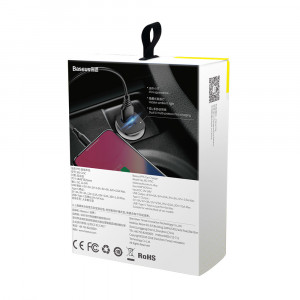 Зарядно за кола BASEUS Square PPS Universal 30W USB Type A / USB Type C PD 3.0 QC 4.0 SCP (CCALL-AS01) черно - Img 6