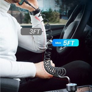 Зарядно за кола JOYROOM 3в1 55W USB Type A / USB Type C с кабел USB Type C 1.5m (JR-CL07) черно - Img 4