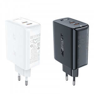 Зарядно за стена ACEFAST GaN 50W 2x USB Type C PD QC3.0 AFC FCP (A29) бяло - Img 4