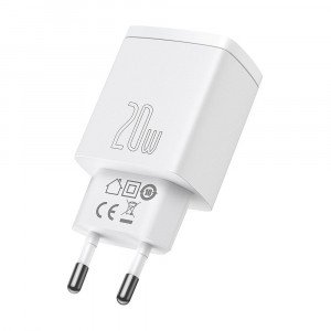 Зарядно за стена BASEUS 20W 3A USB Type A / USB Type C PD QC3.0 (CCXJ-B02) бяло - Img 4