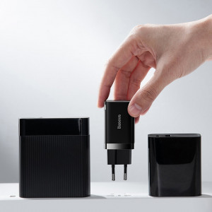 Зарядно за стена BASEUS Super Pro 30W USB Type A / USB Type C PD QC (CCSUPP-E01) черно - Img 14