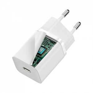 Зарядно за стена BASEUS Super Si 1C 30W USB Type C PD QC (CCSUP-J02) бяло - Img 4