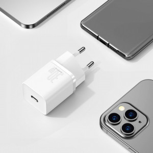 Зарядно за стена BASEUS Super Si 1C 30W USB Type C PD QC (CCSUP-J02) бяло - Img 10