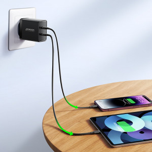 Зарядно за стена JOYROOM JR-TCF09 40W 2x USB Type C черно - Img 13