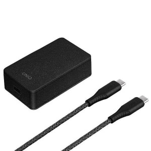 Зарядно за стена UNIQ Versa Slim 18W USB Type C PD + кабел USB Type C към USB Type C (LITHOS Collective) черно - Img 9