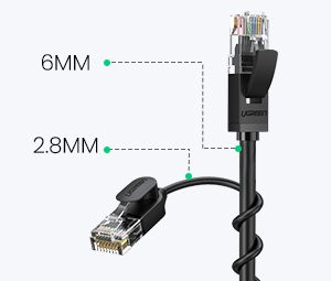Интернет кабел UGREEN RJ45 cat.6A UTP 1000Mb/s 1m черен (70332) - Img 10