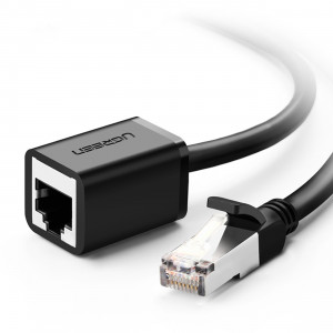 Интернет удължител UGREEN RJ45 F/UTP cat.6 1000Mb/s 1m черен (NW112) - Img 3