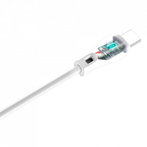 Кабел за зареждане и данни с оплетка DUDAO USB Type A към USB Type C 2.1A 2m (L4T) бял - Img 4