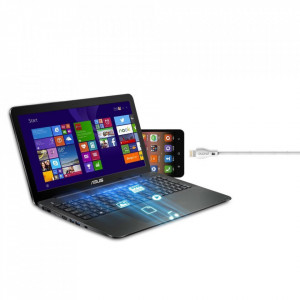Кабел за зареждане и данни с оплетка DUDAO USB Type A към USB Type C 2.1A 2m (L4T) бял - Img 6