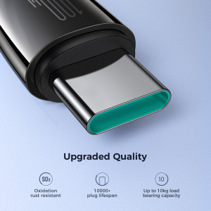 Кабел за зареждане и данни с оплетка JOYROOM Pioneer SA31-AC6 USB Type A към USB Type C 100W 1.2m черен - Img 18