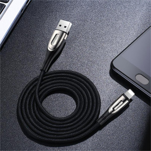 Кабел за зареждане и данни с оплетка JOYROOM Sharp с бързо зареждане USB Type A към Lightning с бързо зареждане 3A 1.2m черен (S-M411) - Img 8