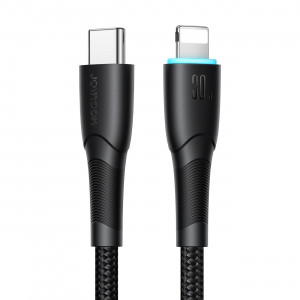 Кабел за зареждане и данни с оплетка JOYROOM Starry SA32-CL3 USB Type C към Lightning 30W 1m черен - Img 6