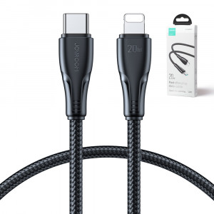 Кабел за зареждане и данни с оплетка JOYROOM Surpass USB Type C към Lightning с бързо зареждане 20W 1.2m черен (S-CL020A11) - Img 4