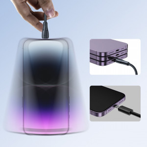 Кабел за зареждане и данни с оплетка JOYROOM Surpass USB Type C към Lightning с бързо зареждане 20W 0.25 m черен (S-CL020A11) - Img 11