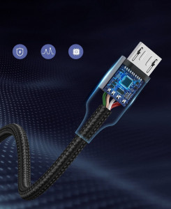 Кабел за зареждане и данни с оплетка UGREEN кабел USB Type A към micro USB кабел 1m сив (60146) - Img 9