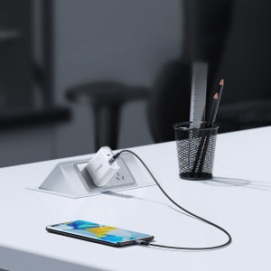 Кабел за зареждане и данни с оплетка UGREEN US535 USB Type C към USB Type C Power Delivery 240W 5A 1m сив - Img 2