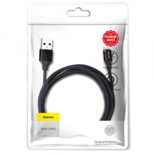 Кабел за зареждане и данни с текстилна оплетка BASEUS Yiven USB Type A към Lightning 1.2m черен (CALYW-01) - Img 12