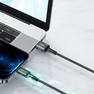 Кабел за зареждане и данни ACEFAST MFI USB Type A към Lightning 1.2m 2.4A черен (C1-02 черен) - Img 13