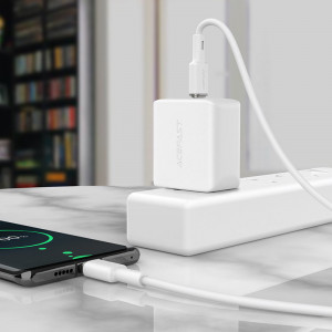 Кабел за зареждане и данни ACEFAST USB Type C към USB Type C 60W 20V 3A 1.2m (C2-03) бял - Img 6