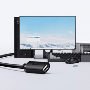 Кабел за зареждане и данни BASEUS AiRJoy USB Type A 2.0 0.5m черен - Img 8