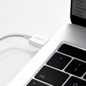 Кабел за зареждане и данни BASEUS Superior USB Type A към Lightning 2.4A 1m бял (CALYS-A02) - Img 10