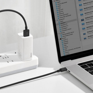 Кабел за зареждане и данни BASEUS Superior USB Type A към USB Type C 66 W 11V 6A Huawei SuperCharge SCP 2m черен (CATYS-A01) - Img 10