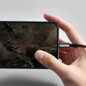 Кабел за зареждане и данни BASEUS Tungsten 3in1USB Type A към Lightning / USB Type C / micro USB 3.5A 1.5m (CAMLTWJ-01) черен - Img 10