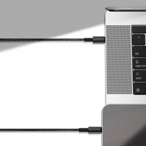 Кабел за зареждане и данни BASEUS USB Type C към Lightning Power Delivery с бързо зареждане 20 W 1m черен (CATLWJ-01) - Img 7