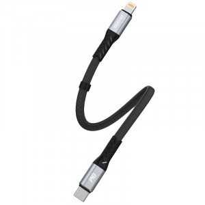Кабел за зареждане и данни DUDAO L10P USB Type C към Lightning Power Delivery 20W 0.23m черен (L10P) - Img 2