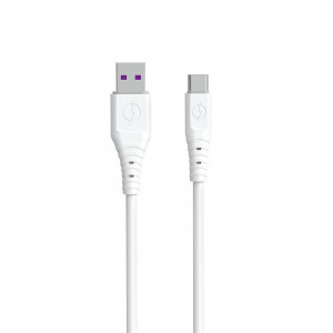 Кабел за зареждане и данни DUDAO USB Type A към USB Type C 6A (TGL3T) бял - Img 1